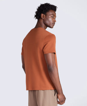 Texture Mens Pocket T-Shirt - Rust