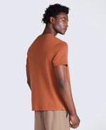 Texture Mens Pocket T-Shirt - Rust