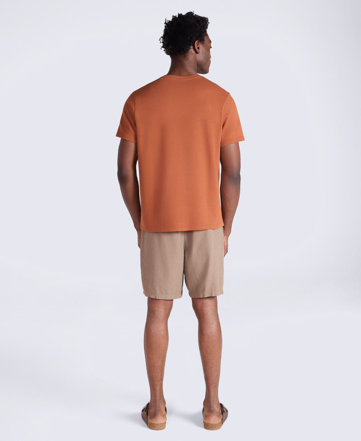 Texture Mens Pocket T-Shirt - Rust