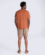 Texture Mens Pocket T-Shirt - Rust