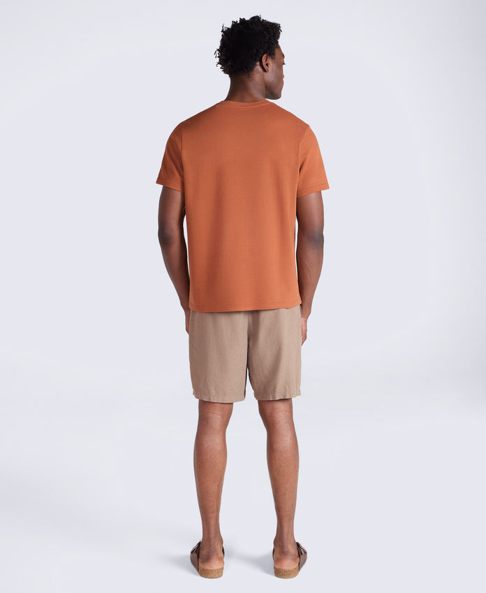 Texture Mens Pocket T-Shirt - Rust