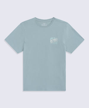 Falmouth Mens Printed T-Shirt - Blue