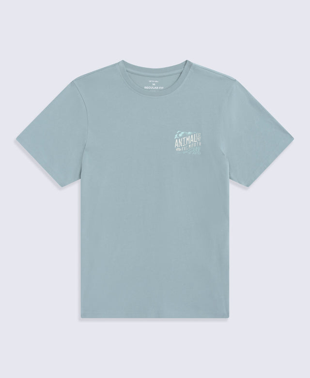 Falmouth Mens Printed T-Shirt - Blue