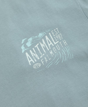 Falmouth Mens Printed T-Shirt - Blue