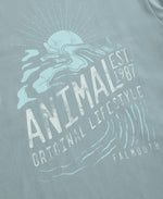 Falmouth Mens Printed T-Shirt - Blue