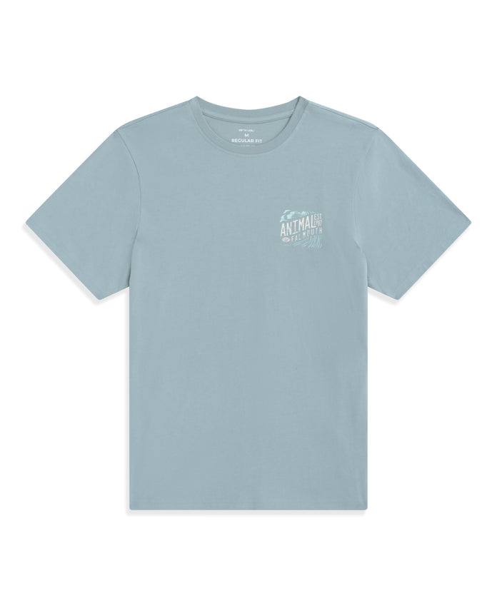 Falmouth Mens Printed T-Shirt - Blue