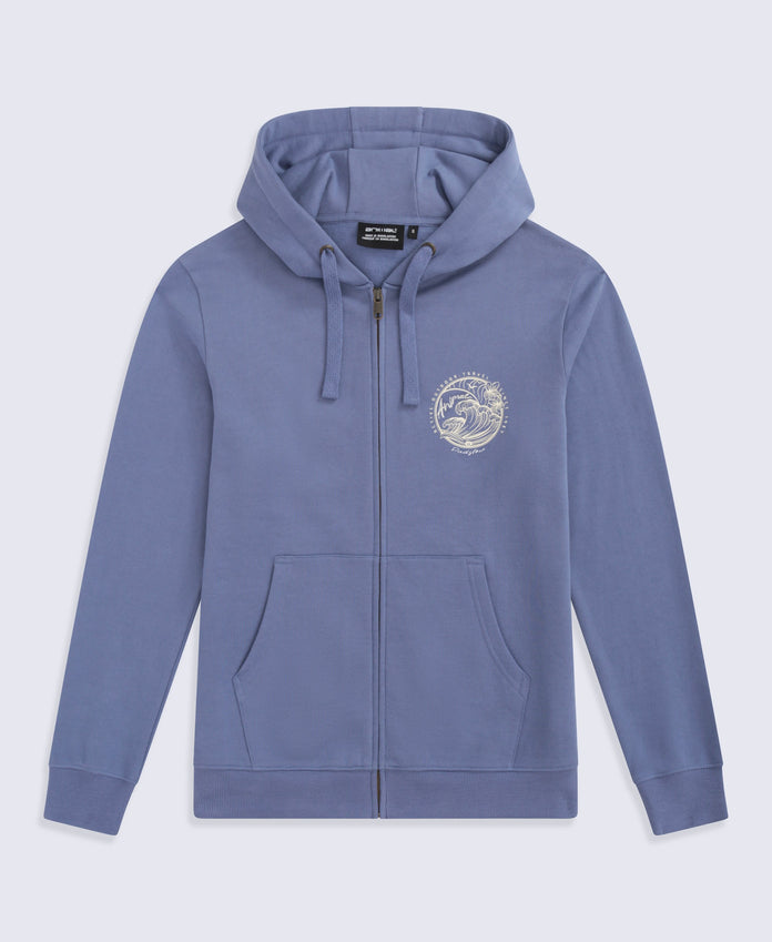 Maya Womens Padstow Zip Through Hoodie - Blue
