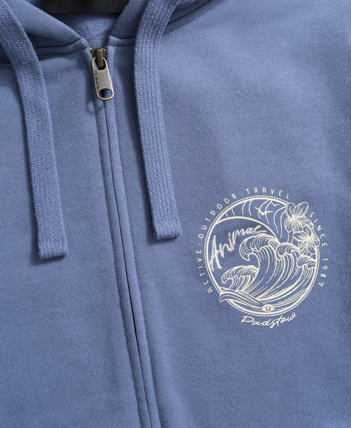Maya Womens Padstow Zip Through Hoodie - Blue