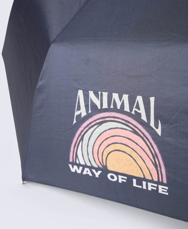Animal Regional Mini Automatic Umbrella - Black