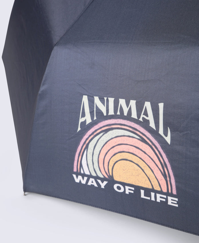 Animal Regional Mini Automatic Umbrella - Black