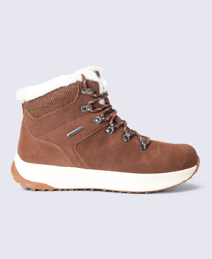 Ontario Womens Waterproof Suede Casual Boots - Tan