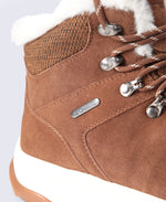 Ontario Womens Waterproof Suede Casual Boots - Tan