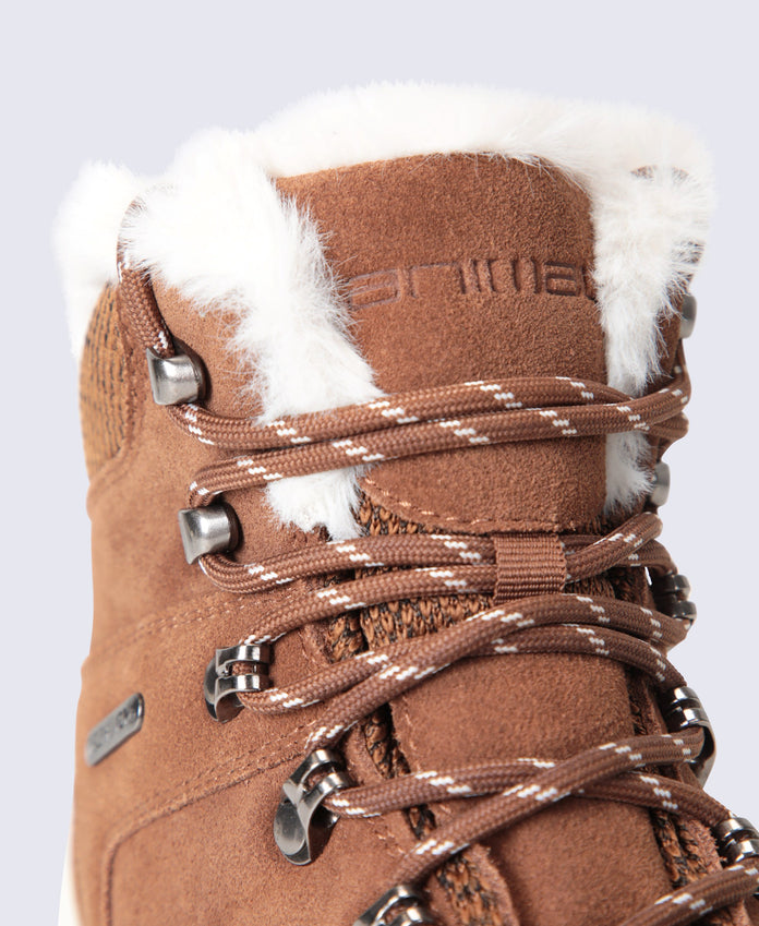 Ontario Womens Waterproof Suede Casual Boots - Tan