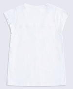 Emilia Womens Cotton V Neck T-Shirt - White