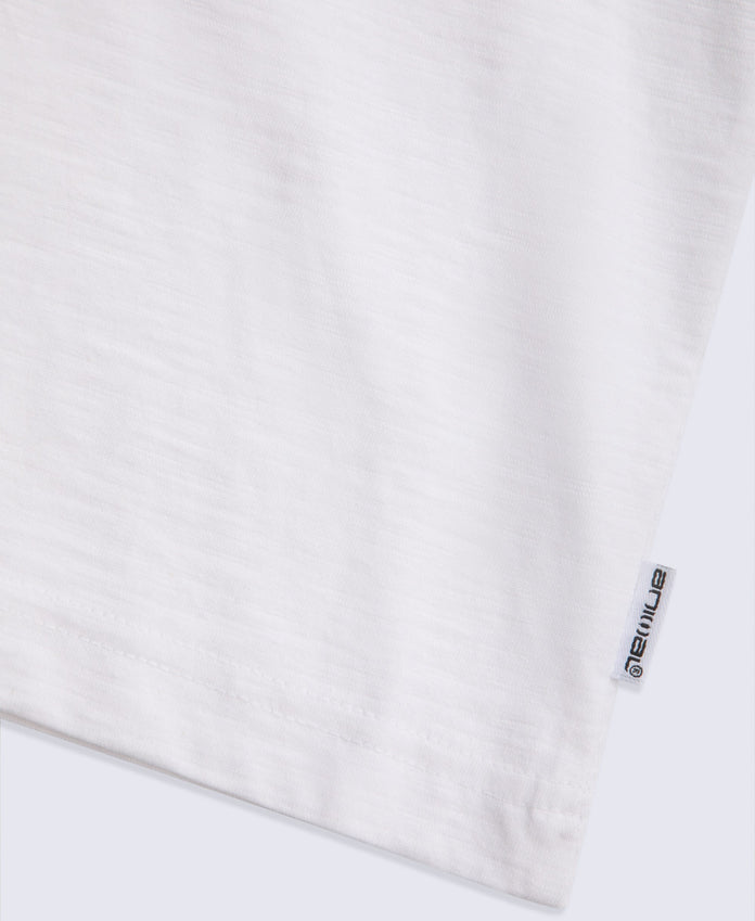 Emilia Womens Cotton V Neck T-Shirt - White