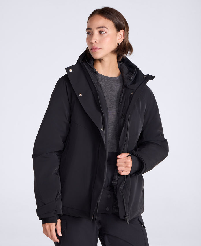 Alara Womens Padded Waterproof Ski Jacket - Black