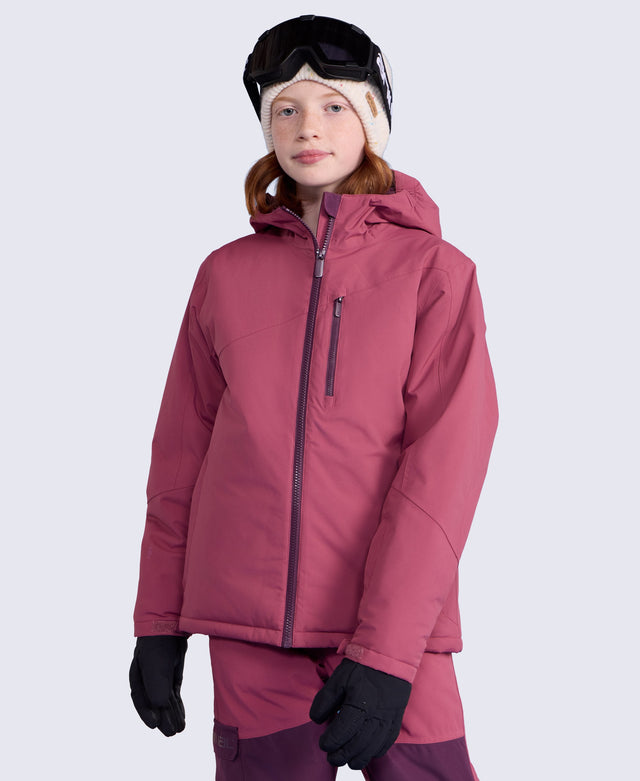 Laxx Kids Waterproof Ski Jacket - Berry