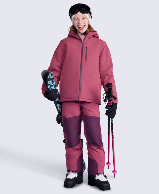Laxx Kids Waterproof Ski Jacket - Berry