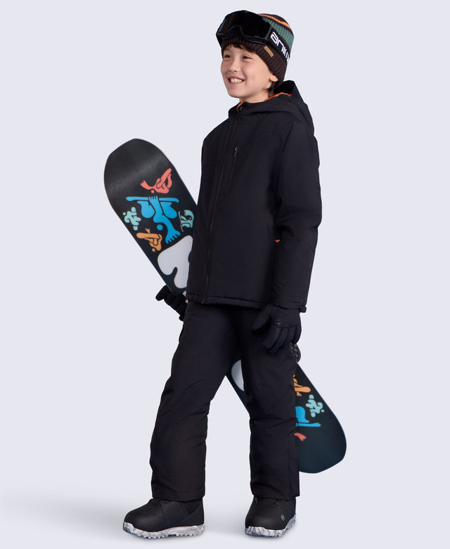 Laxx Kids Waterproof Ski Jacket - Black