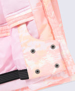 Laxx Printed Kids Waterproof Ski Jacket - Pale Pink