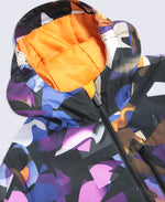 Laxx Printed Kids Waterproof Ski Jacket - Purple
