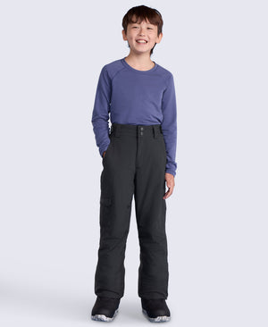 Glaze Kids Cargo Waterproof Ski Pants - Black