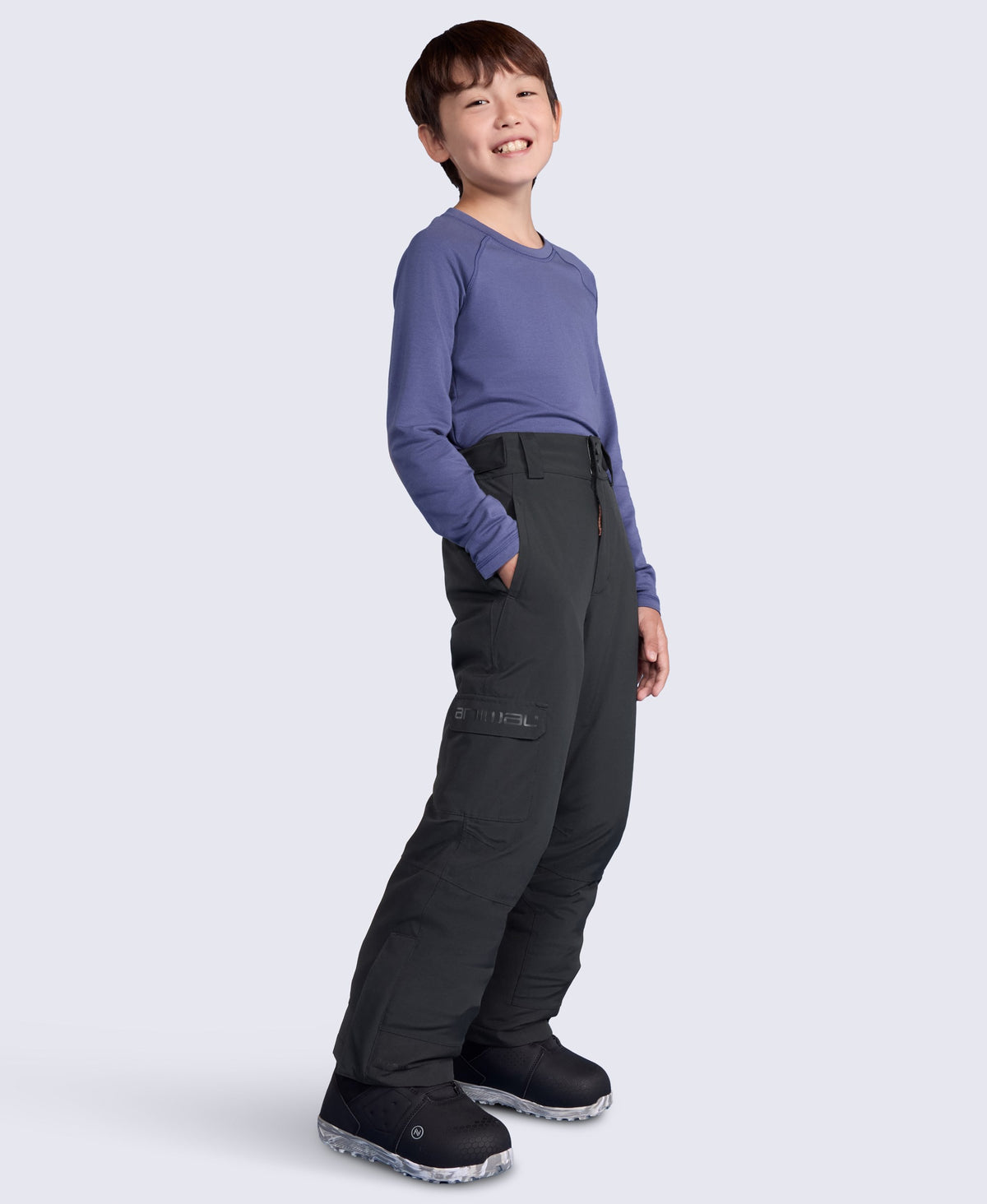 Glaze Kids Cargo Waterproof Ski Pants - Black