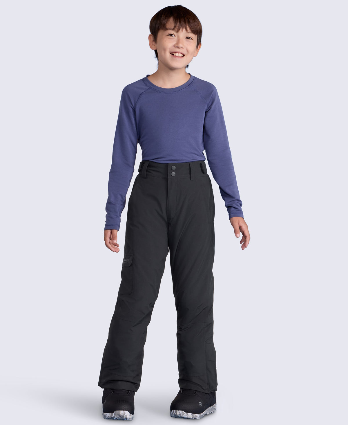 Glaze Kids Cargo Waterproof Ski Pants - Black