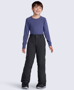 Glaze Kids Cargo Waterproof Ski Pants - Black