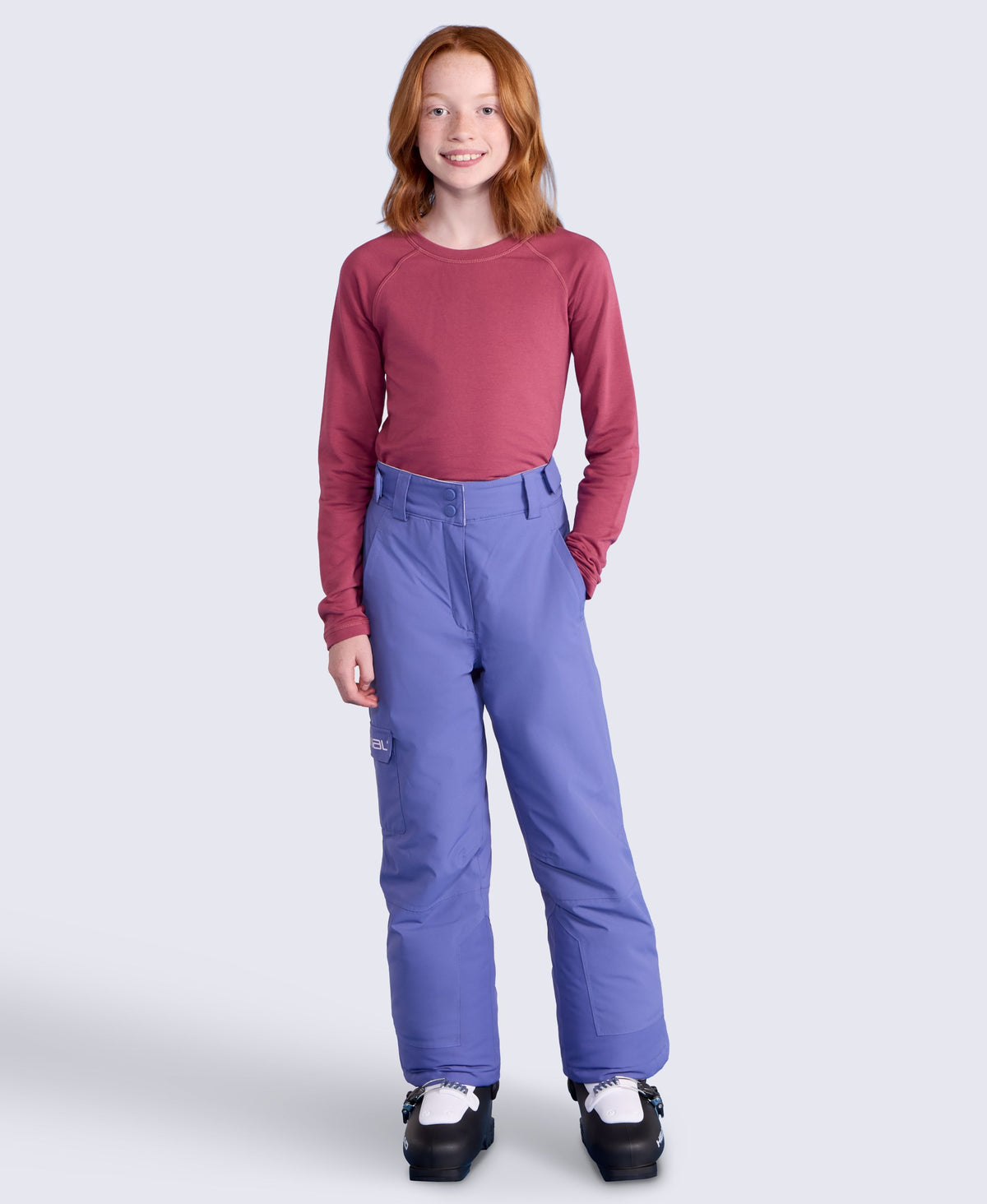 Glaze Kids Cargo Waterproof Ski Pants - Dusky Purple