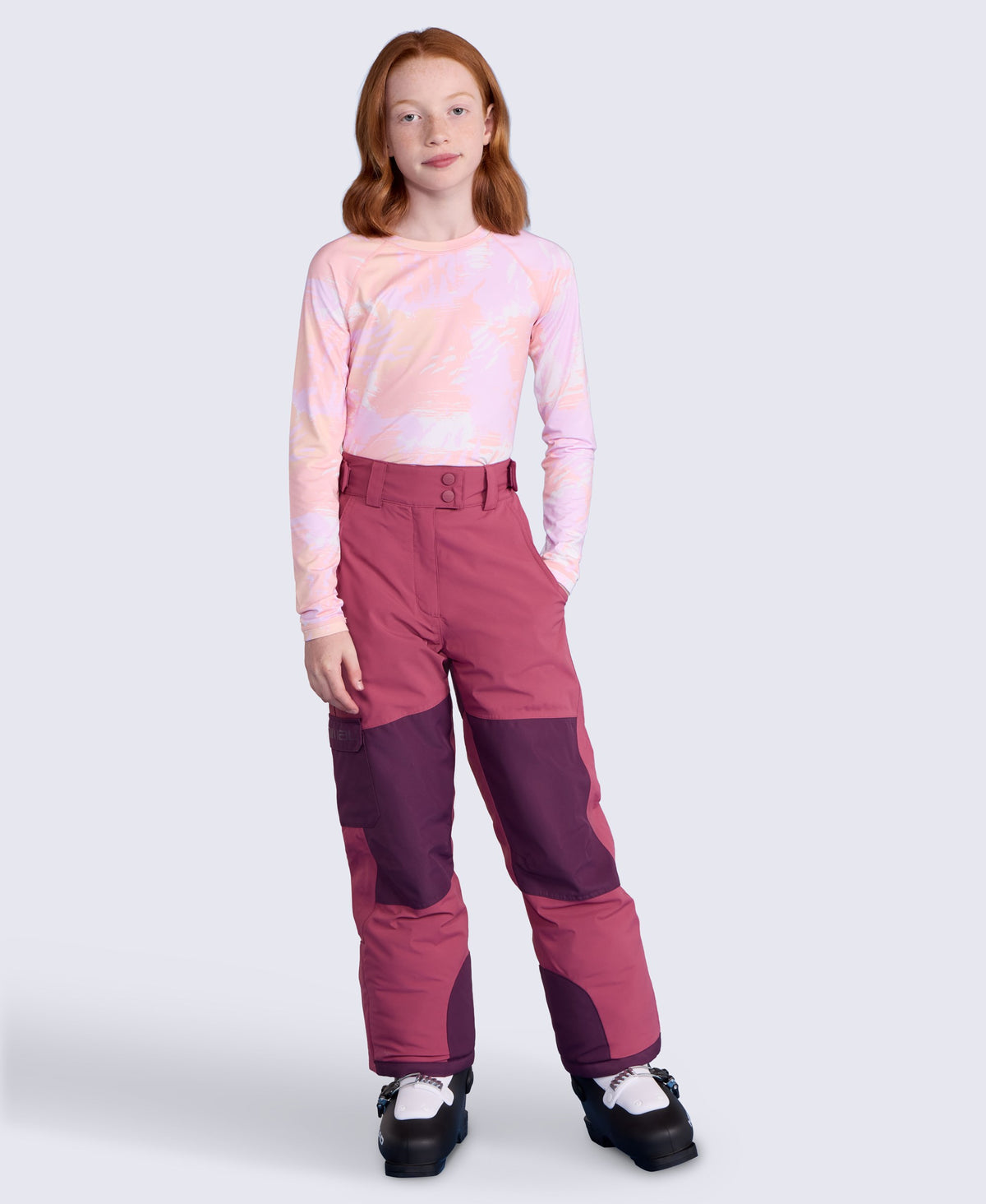Powder Kids Waterproof Ski Pants - Berry
