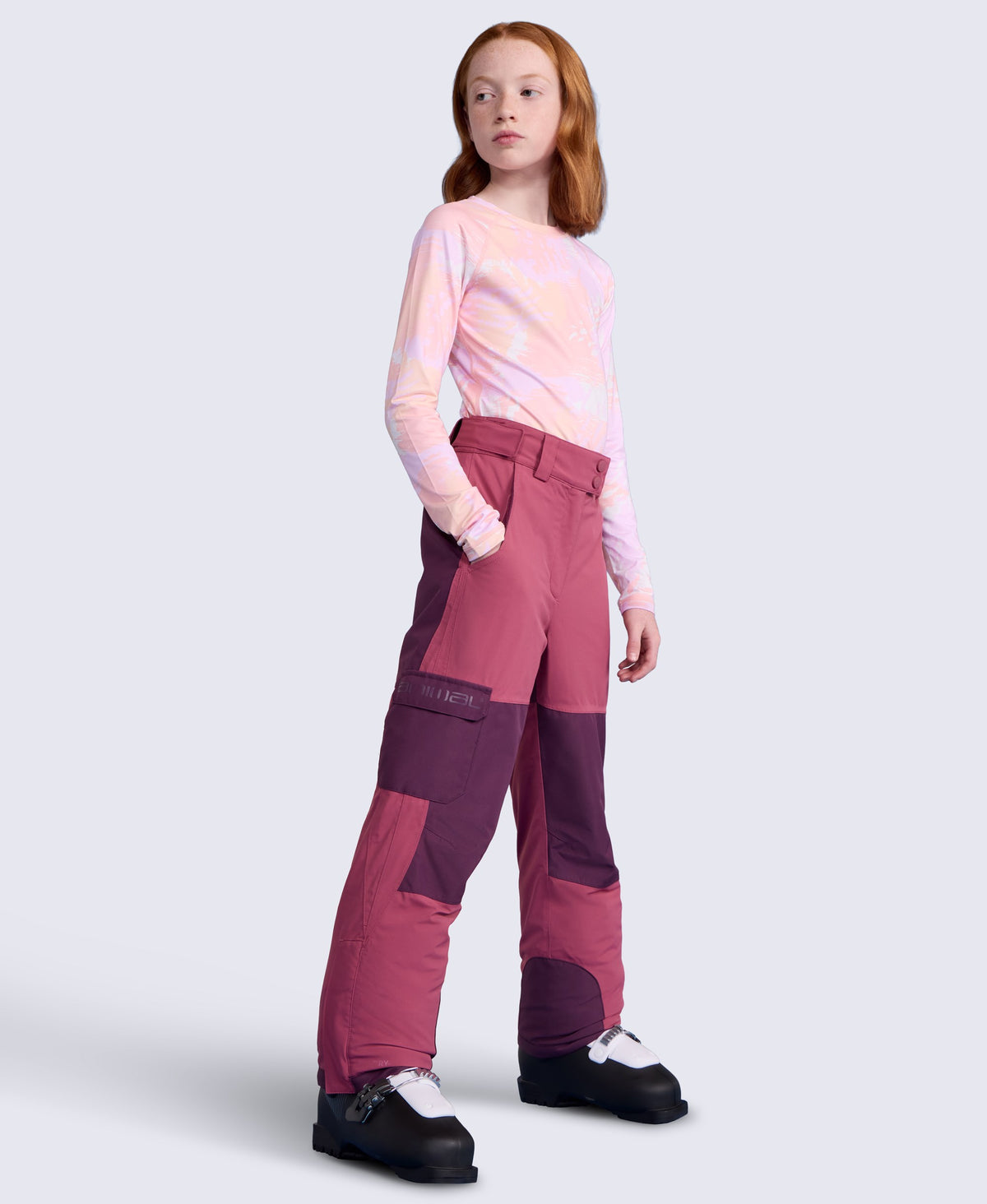 Powder Kids Waterproof Ski Pants - Berry