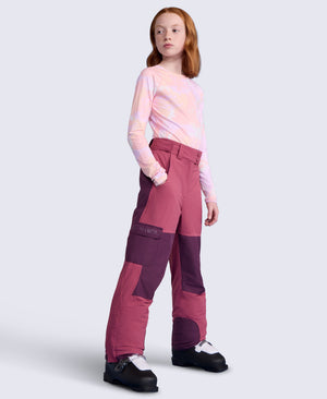 Powder Kids Waterproof Ski Pants - Berry
