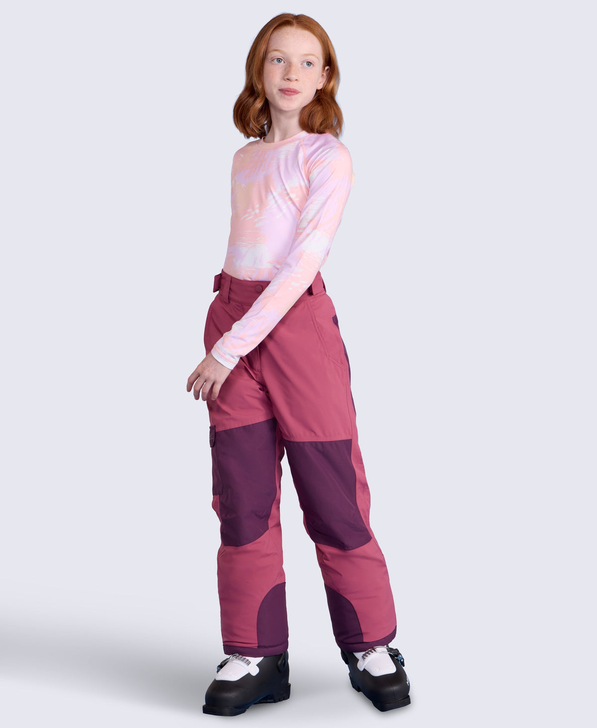 Powder Kids Waterproof Ski Pants - Berry