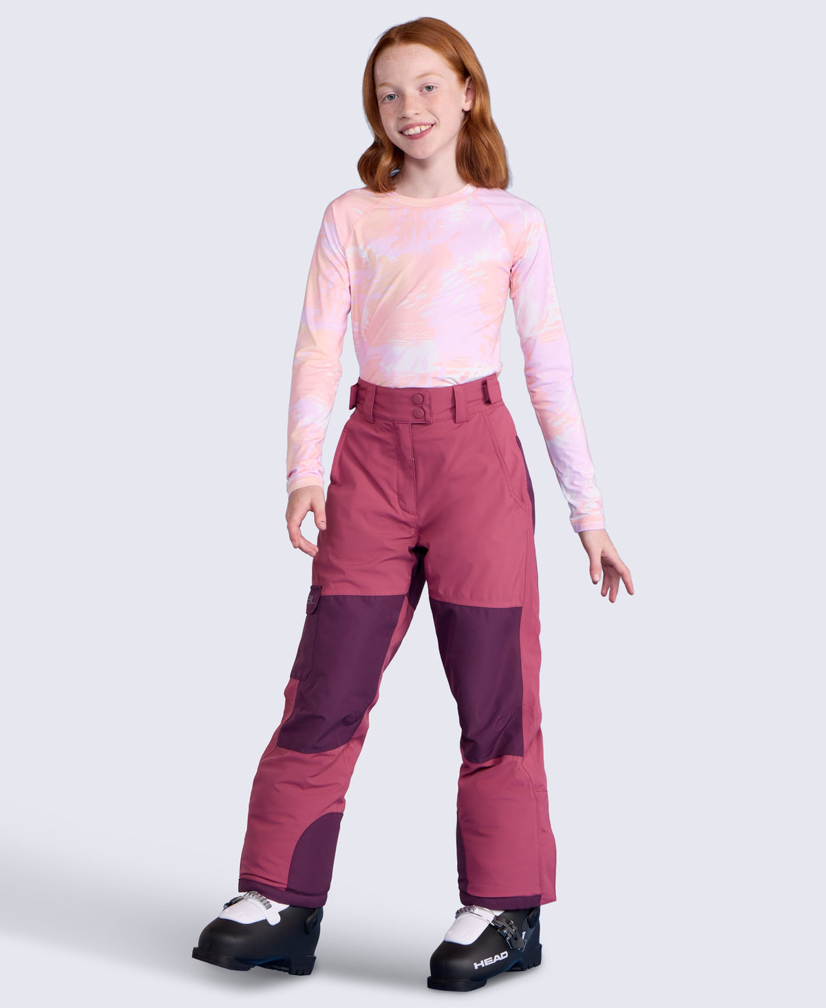 Powder Kids Waterproof Ski Pants - Berry