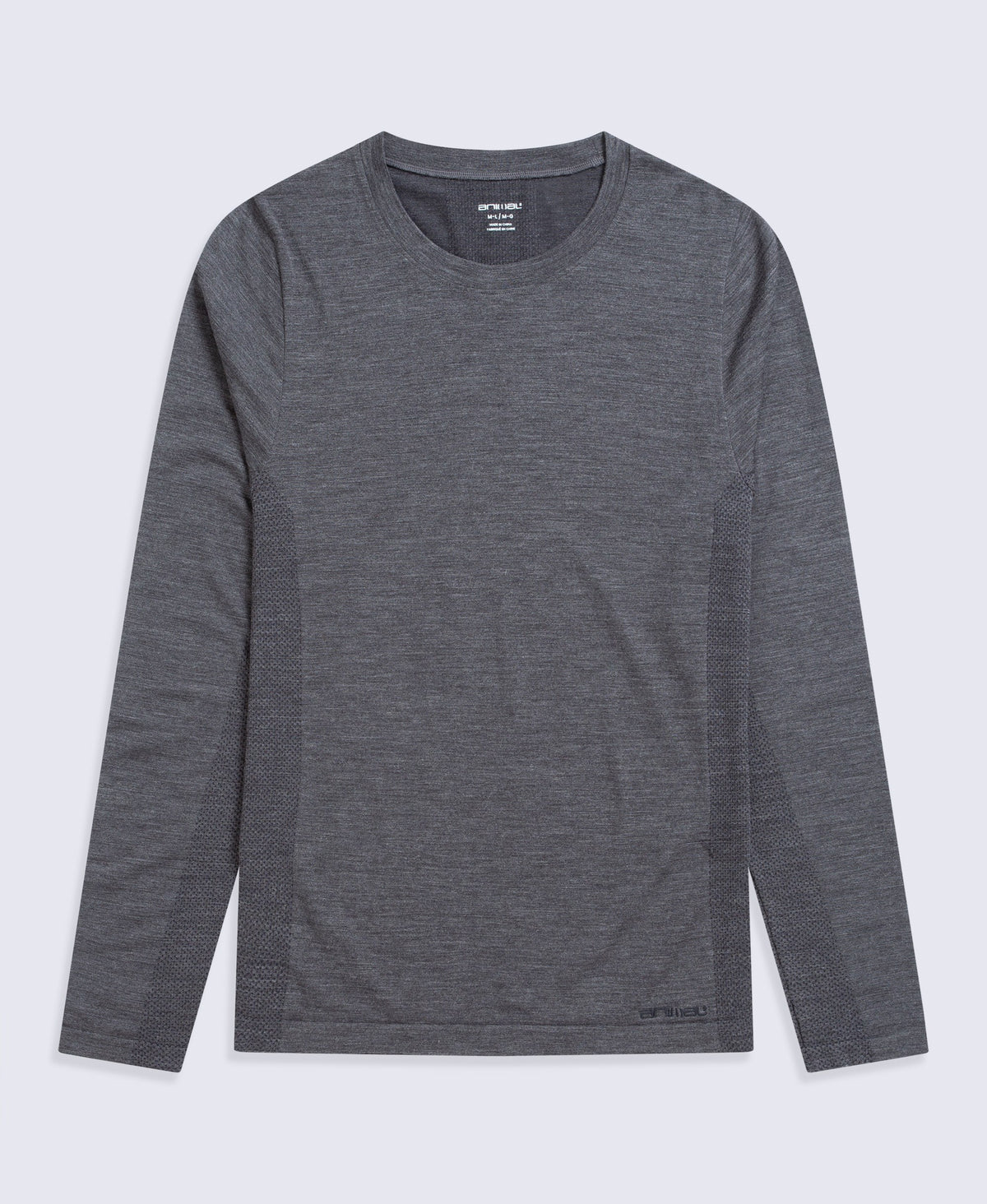 Aeryn Mens Merino Blend Seamless Long Sleeve Top - Black