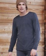 Aeryn Mens Merino Blend Seamless Long Sleeve Top - Black