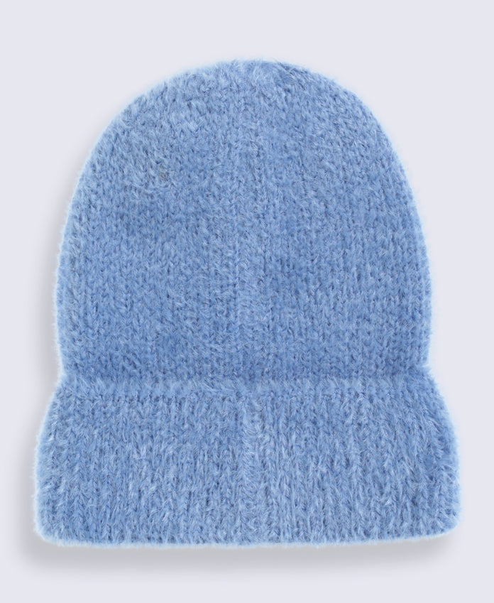 Fluffy Beanie - Blue