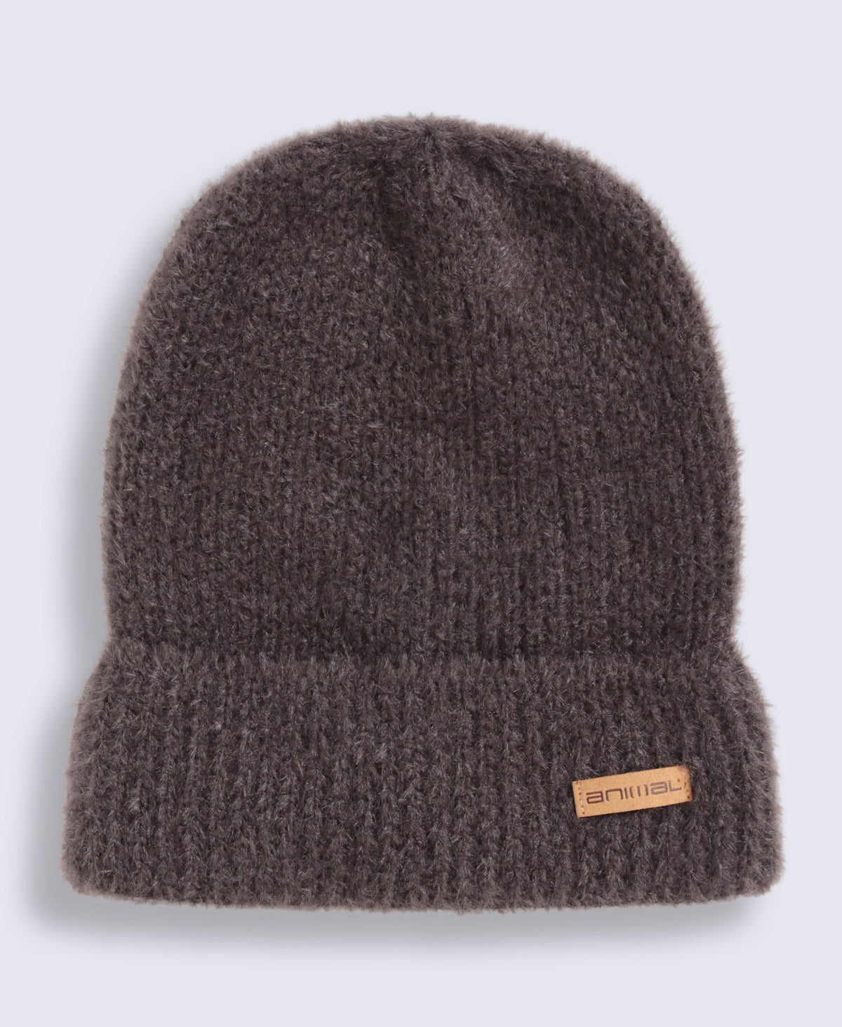 Fluffy Womens Beanie - Light Brown