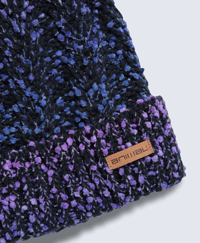 Celeste Fleece Lined Pom Beanie - Purple