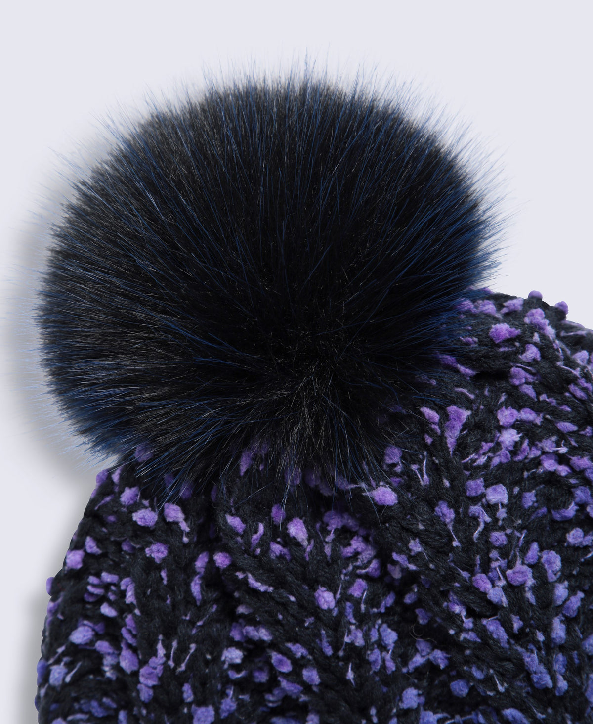 Celeste Womens Fleece Lined Pom Beanie - Purple