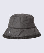Ellie Womens Quilted Borg Lined Bucket Hat - Black