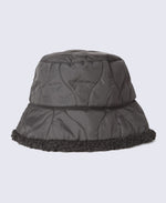 Ellie Womens Quilted Borg Lined Bucket Hat - Black