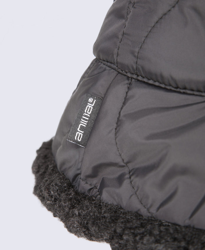 Ellie Womens Quilted Borg Lined Bucket Hat - Black