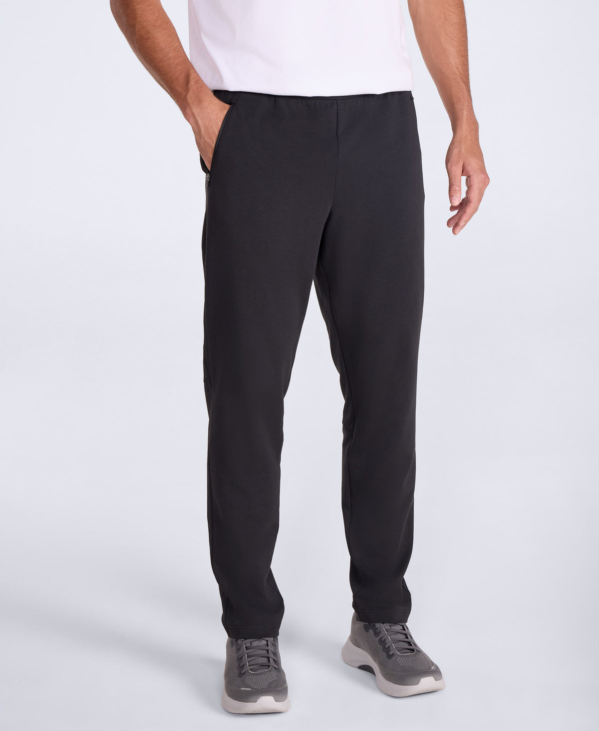 Mens Active Zip Joggers - Black