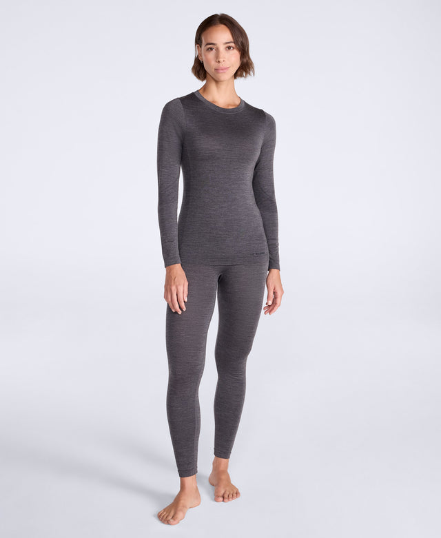 Aeryn Womens Merino Blend Long Sleeve Top - Black