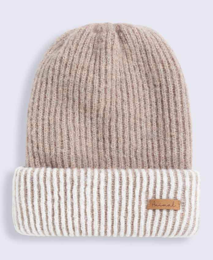 Emma Double Layer Beanie - Brown