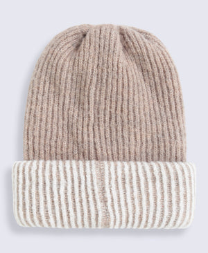Emma Double Layer Beanie - Brown