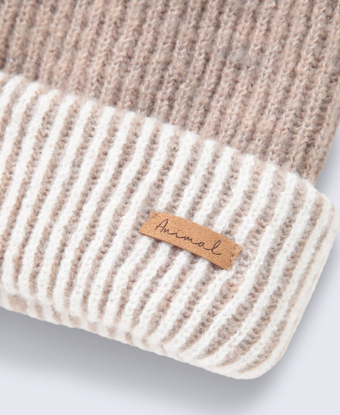 Emma Double Layer Beanie - Brown