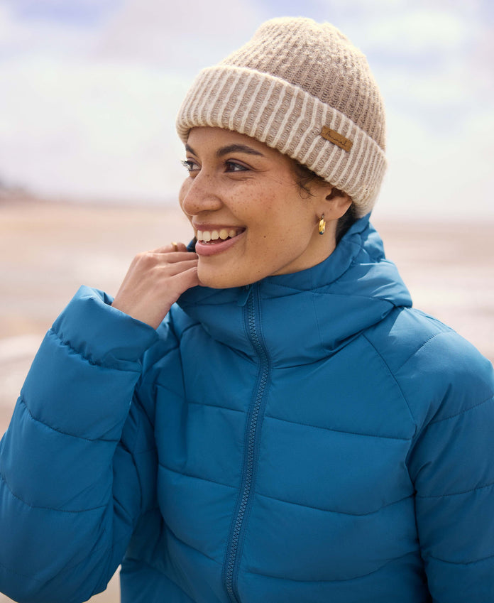 Emma Double Layer Beanie - Brown